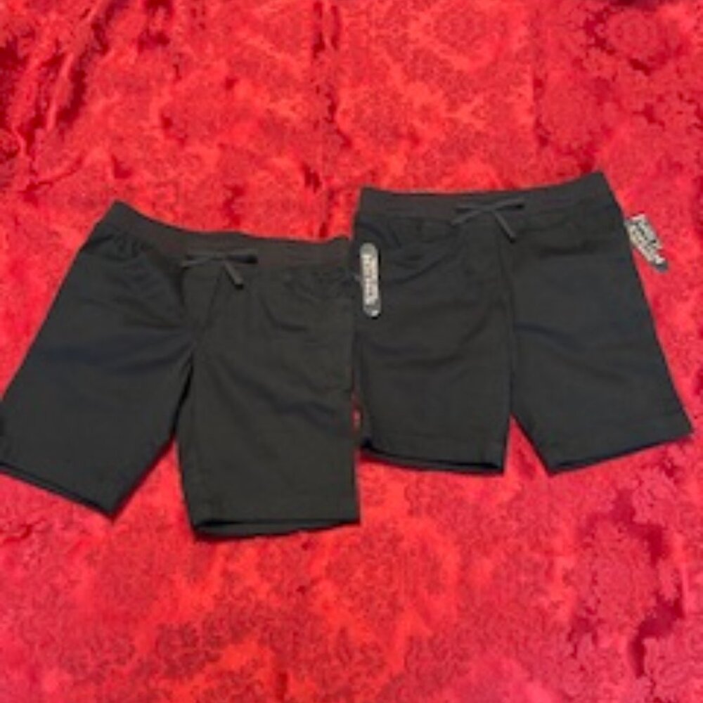 Chaps Girls School Uniform Bermuda Navy Shorts- 2 pairs